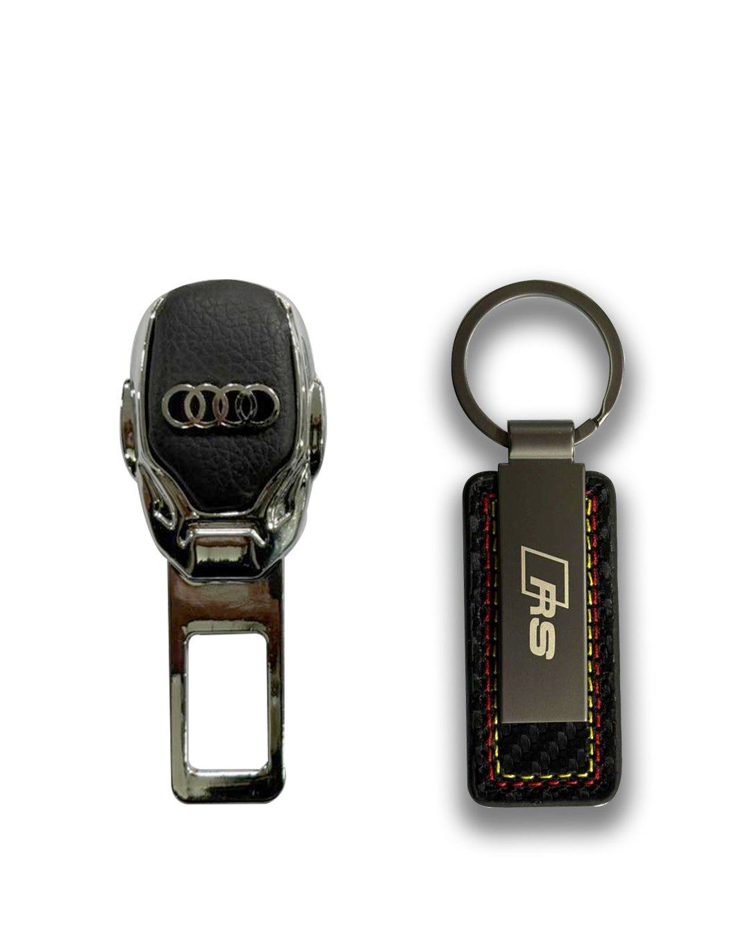 Audi Seatbelt Canceller & Metal Keyring Bundle