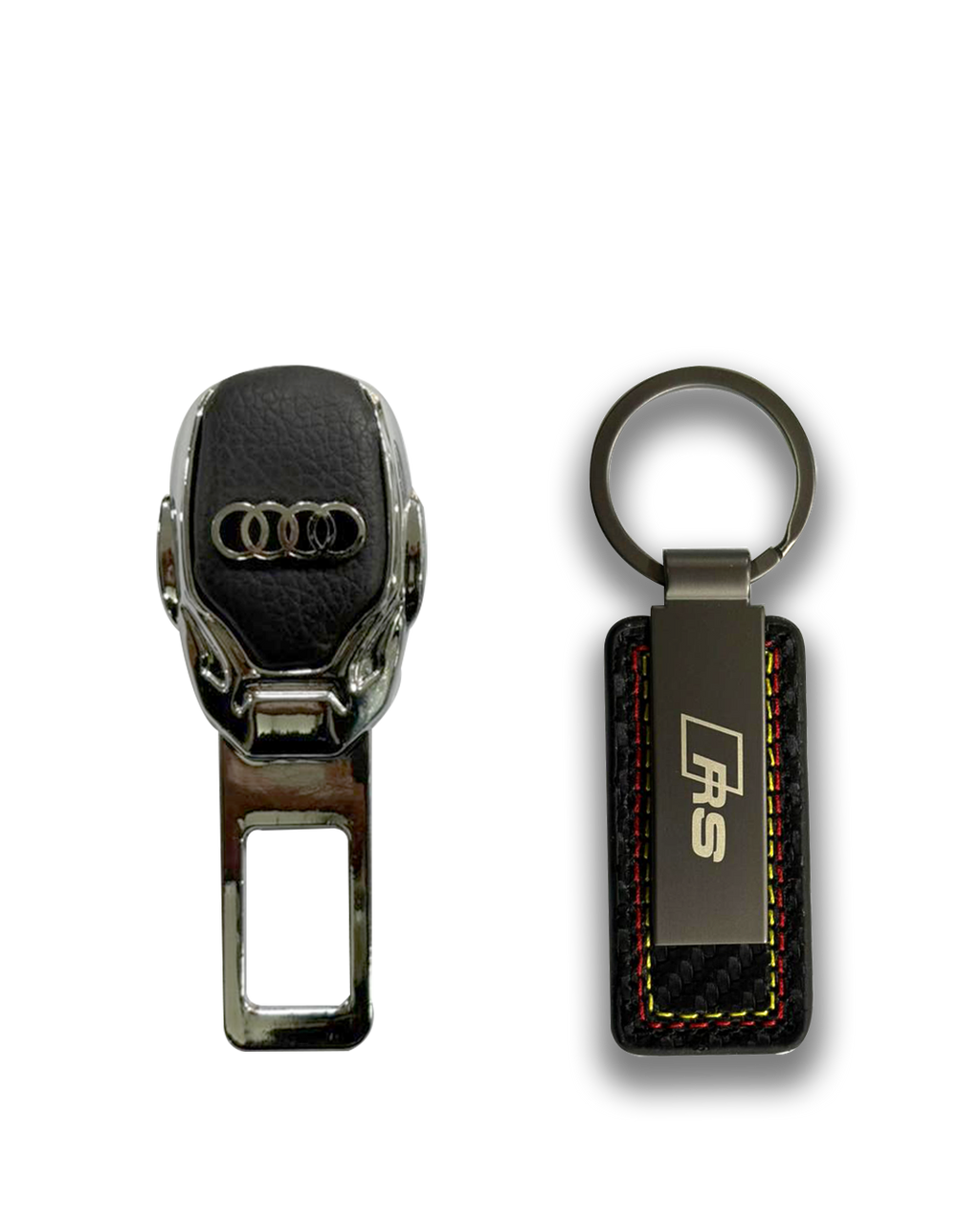 Audi Seatbelt Canceller & Metal Keyring Bundle