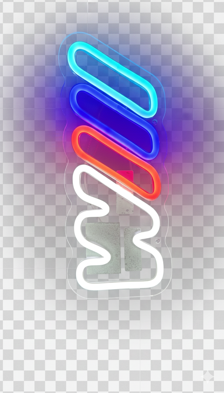 LED neon M sign